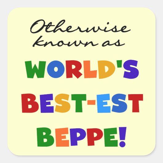 Verder bekend als Best-est Beppe Vierkante Sticker (Voorkant)
