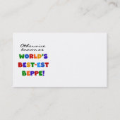 Verder bekend als Best-est Beppe Visitekaartje (Achterkant)