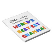 Verder bekend als Best-est Gramma Gifts Notitieblok (Schuin)
