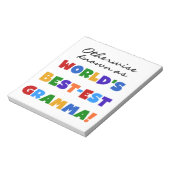 Verder bekend als Best-est Gramma Gifts Notitieblok (Linkerzijde)