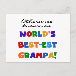 Verder bekend als Best-est Grampa Tshirts Briefkaart