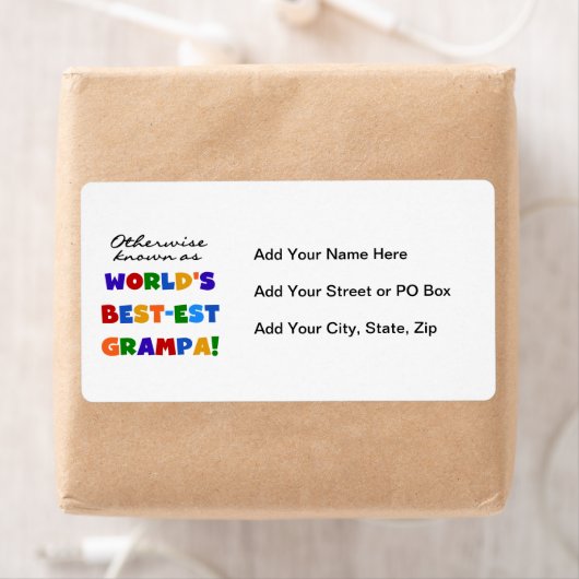 Verder bekend als Best-est Grampa Tshirts Etiket (Insitu)
