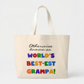 Verder bekend als Best-est Grampa Tshirts Grote Tote Bag (Voorkant)