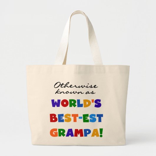 Verder bekend als Best-est Grampa Tshirts Grote Tote Bag (Voorkant)