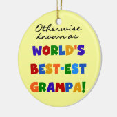 Verder bekend als Best-est Grampa Tshirts Keramisch Ornament (Links)