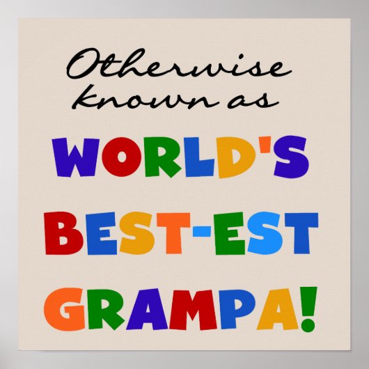 Verder bekend als Best-est Grampa Tshirts Poster (Voorkant)