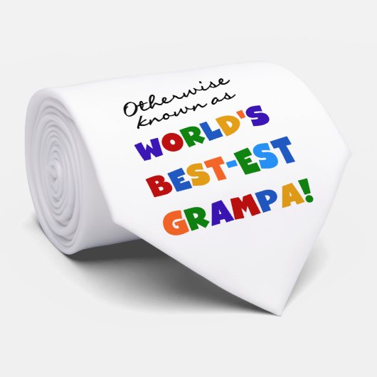Verder bekend als Best-est Grampa Tshirts Stropdas (Opgerold)