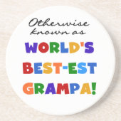 Verder bekend als Best-est Grampa Tshirts Zandsteen Onderzetter (Voorkant)