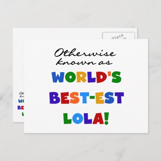 Verder bekend als Best-est Lola Gifts Briefkaart (Voorkant / Achterkant)