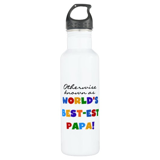 Verder Bekende Best-est Papa Tshirts en Waterfles (Voorkant)