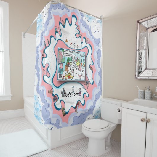 Verder dan Vlees | Satirische Humor Douchegordijn (In situ)