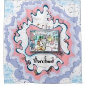 Verder dan Vlees | Satirische Humor Douchegordijn (Voorkant)