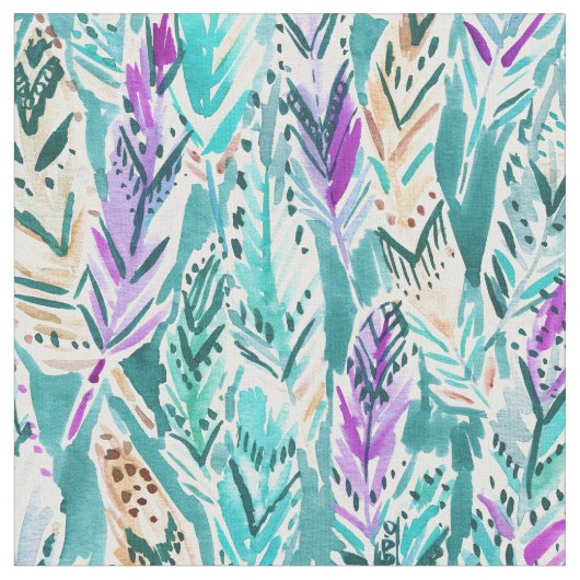VERDER DANCE Boho Chic Waterverf Patroon Stof (Close Up)