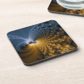 Verder - fractale kunst bier onderzetter (Linkerzijde)