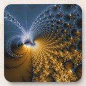 Verder - fractale kunst bier onderzetter (Voorkant)