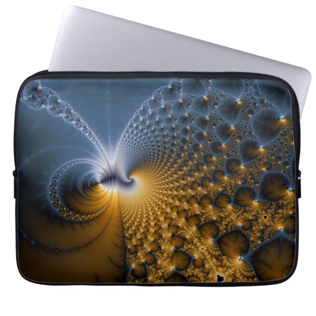 Verder - fractale kunst laptop sleeve (Voorkant)
