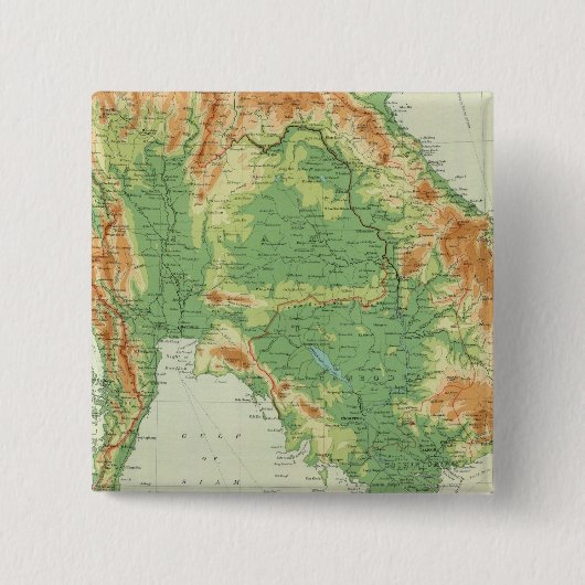 Verder India Vierkante Button 5,1 Cm (Voorkant)