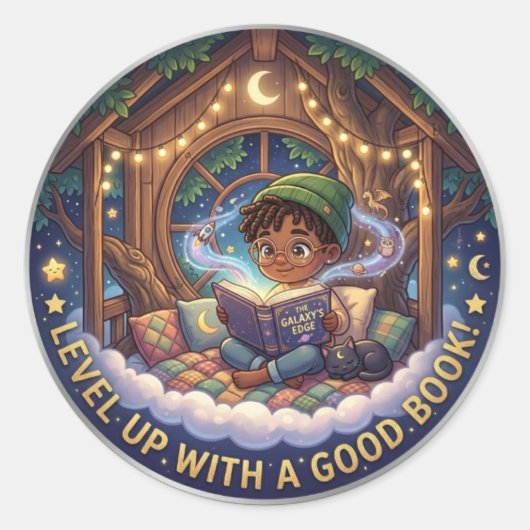 Verder komen met een boek ronde sticker (Voorkant)