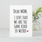 VERDER MOM IK HOOP DAT WE HETZELFDE SOORT WEIRD ZI FEESTDAGENKAART (Staand voorkant)