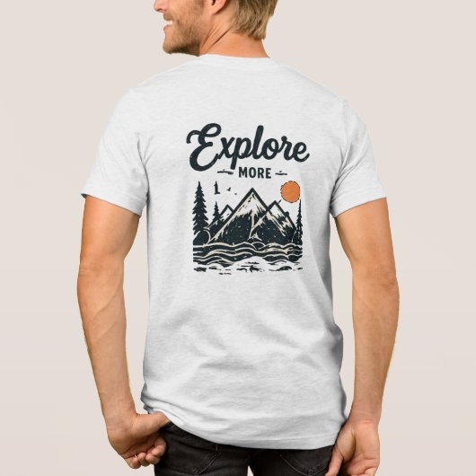 Verder Ontdekken Wandelen Tri-Blend Shirt (Achterkant)