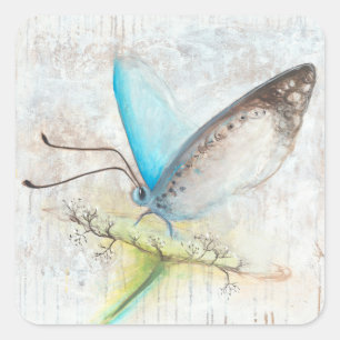 Verdes Blue Vierkante Sticker