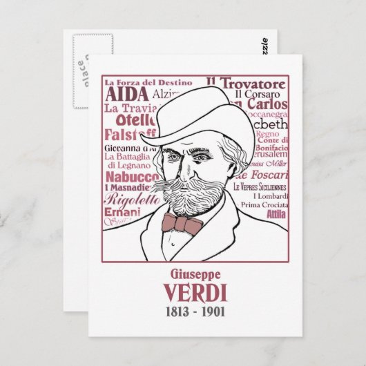 Verdi Briefkaart (Voorkant / Achterkant)