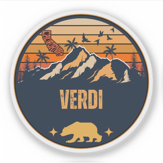 Verdi, Californië Sticker (Voorkant)