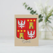 Verdi Family Heraldic Shield Briefkaart (Staand voorkant)