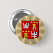 Verdi Historisch Schild op Golden Sunburst Ronde Button 5,7 Cm (Voorkant /achterkant)