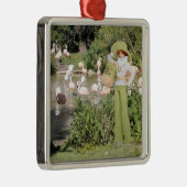 Verdi in de Houston Zoo Metalen Ornament (Rechts)