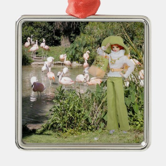 Verdi in de Houston Zoo Metalen Ornament (Voorkant)