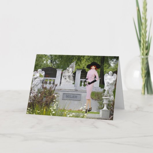 Verdi - Roze Kledij, Engelen in Begraafplaats Kaart (Voorkant)