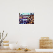 Verdi Truckee rivierbrug Poster (Keuken)