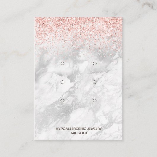 Verdien beeldscherm met 3 paren Roos Gold Glitter Visitekaartje (Voorkant)