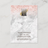 Verdien beeldscherm met 3 paren Roos Gold Glitter Visitekaartje (Achterkant)