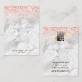 Verdien beeldscherm met 3 paren Roos Gold Glitter Visitekaartje (Voorkant / Achterkant)