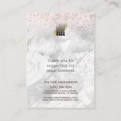 Verdien beeldscherm met Logo Gold Glitter Marble Visitekaartje (Achterkant)