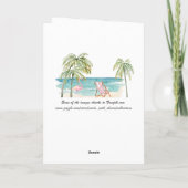 Verdien de beste Beach Palm Trees Vaderdag Kaart (Achterkant)