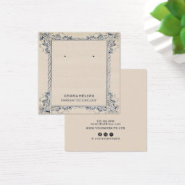Verdien Display Card ・ Floral Social Media Vierkante Visitekaartjes