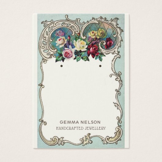 Verdien Display Card ・  Floral Social Media Visitekaartje (Voorkant)