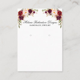 Verdien een DisplayCard Burgundy Floral Visitekaartje