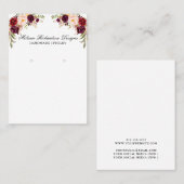 Verdien een DisplayCard Burgundy Floral Visitekaartje (Voorkant / Achterkant)