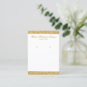 Verdien een DisplayCard Gold Glitter Visitekaartje (Staand voorkant)