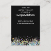 Verdien een studentenkaart Faux-regenbooglitter Visitekaartje (Achterkant)