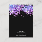 Verdien een studentenkaart Faux-regenbooglitter Visitekaartje (Achterkant)