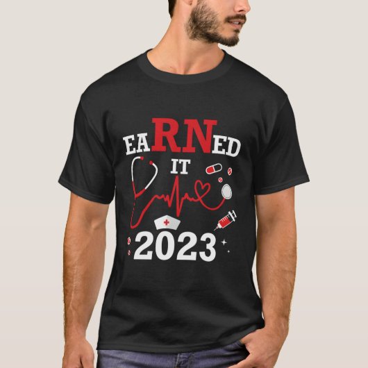 Verdien het 2023-krediet voor zurig Afstuderen of  T-shirt (Voorkant)