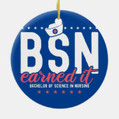 Verdien het verpleegster BSN RN Bachelors of Scien Keramisch Ornament (Achterkant)