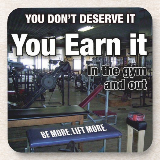 Verdien het - Workout Motivatie Bier Onderzetter (Voorkant)