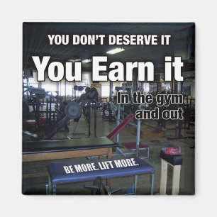 Verdien het - Workout Motivatie Magneet