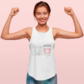 Verdien je koffie! Leuk Motivatie koffiekopje Tanktop